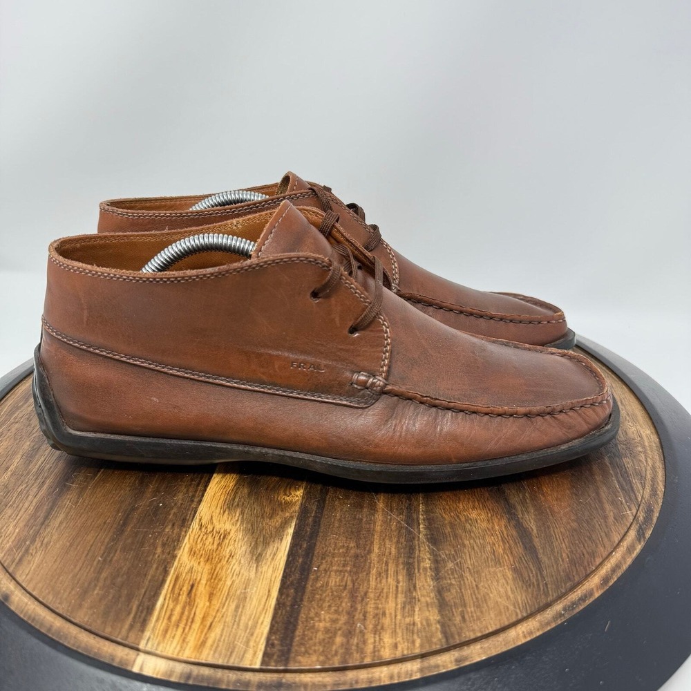 Frau Men's Eu 45 US 11.5 Brown Leather Shoes Booties Lace Up Made in Italy